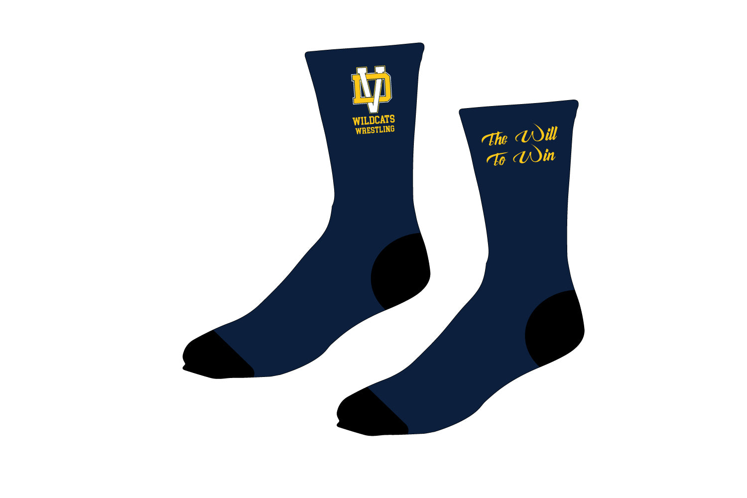 Del Val Wildcats Wrestling Sublimated Socks - 5KounT