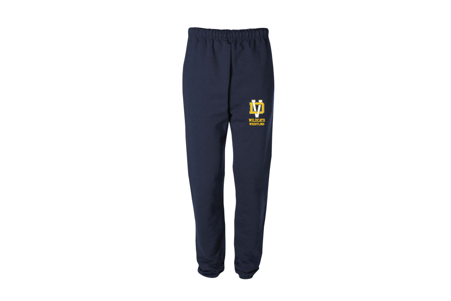 Del Val Wildcats Wrestling Cotton Sweatpants - Navy - 5KounT