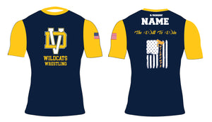 Del Val Wildcats Wrestling Sublimated Compression Shirt - 5KounT
