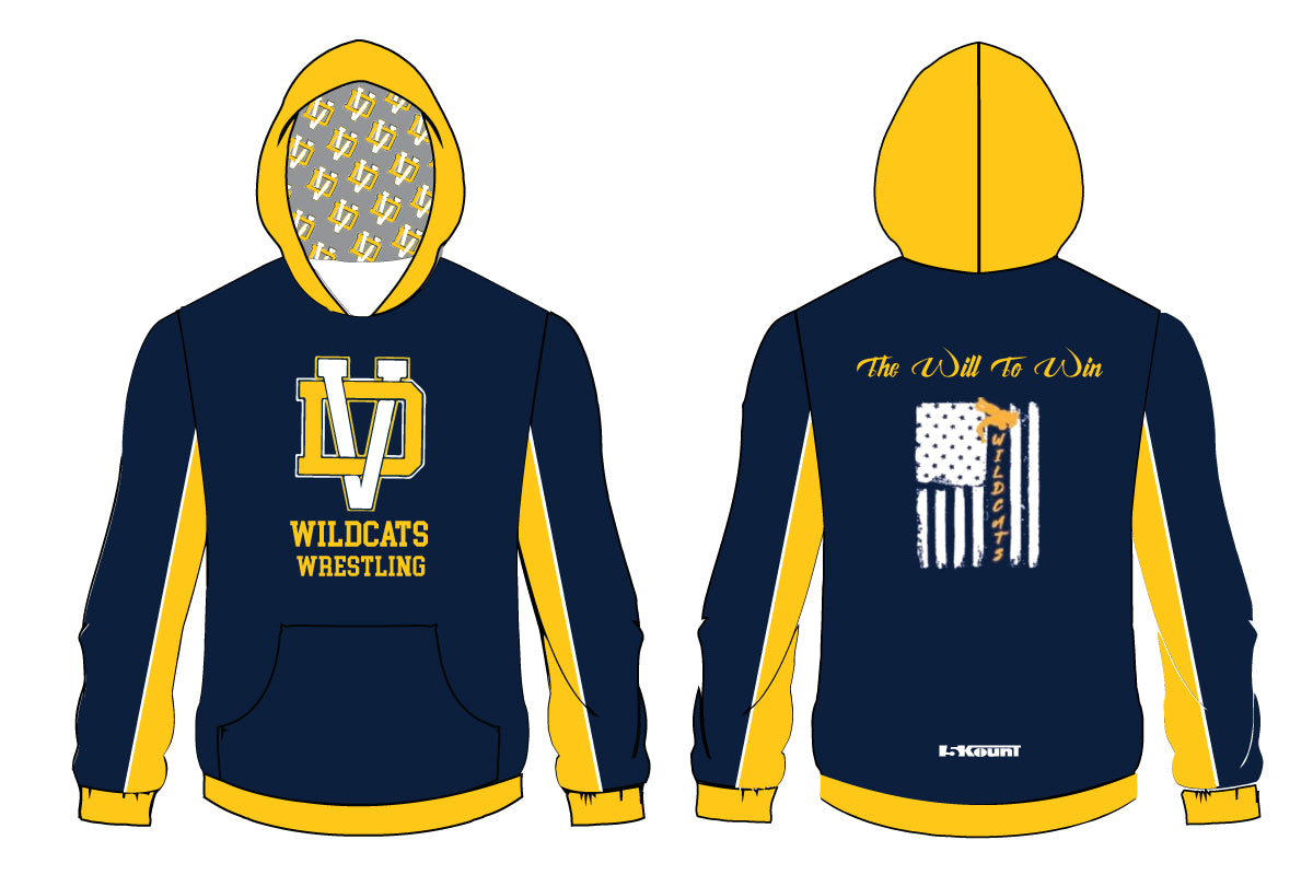 Del Val Wildcats Wrestling Sublimated Hoodie - 5KounT