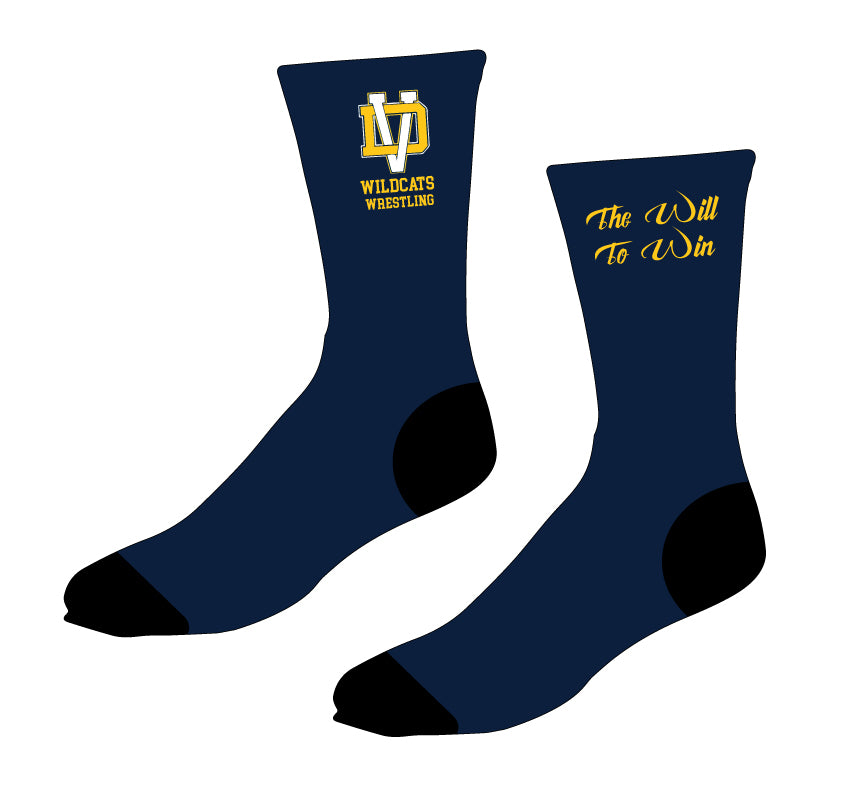 Del Val Wildcats Wrestling Sublimated Socks - 5KounT