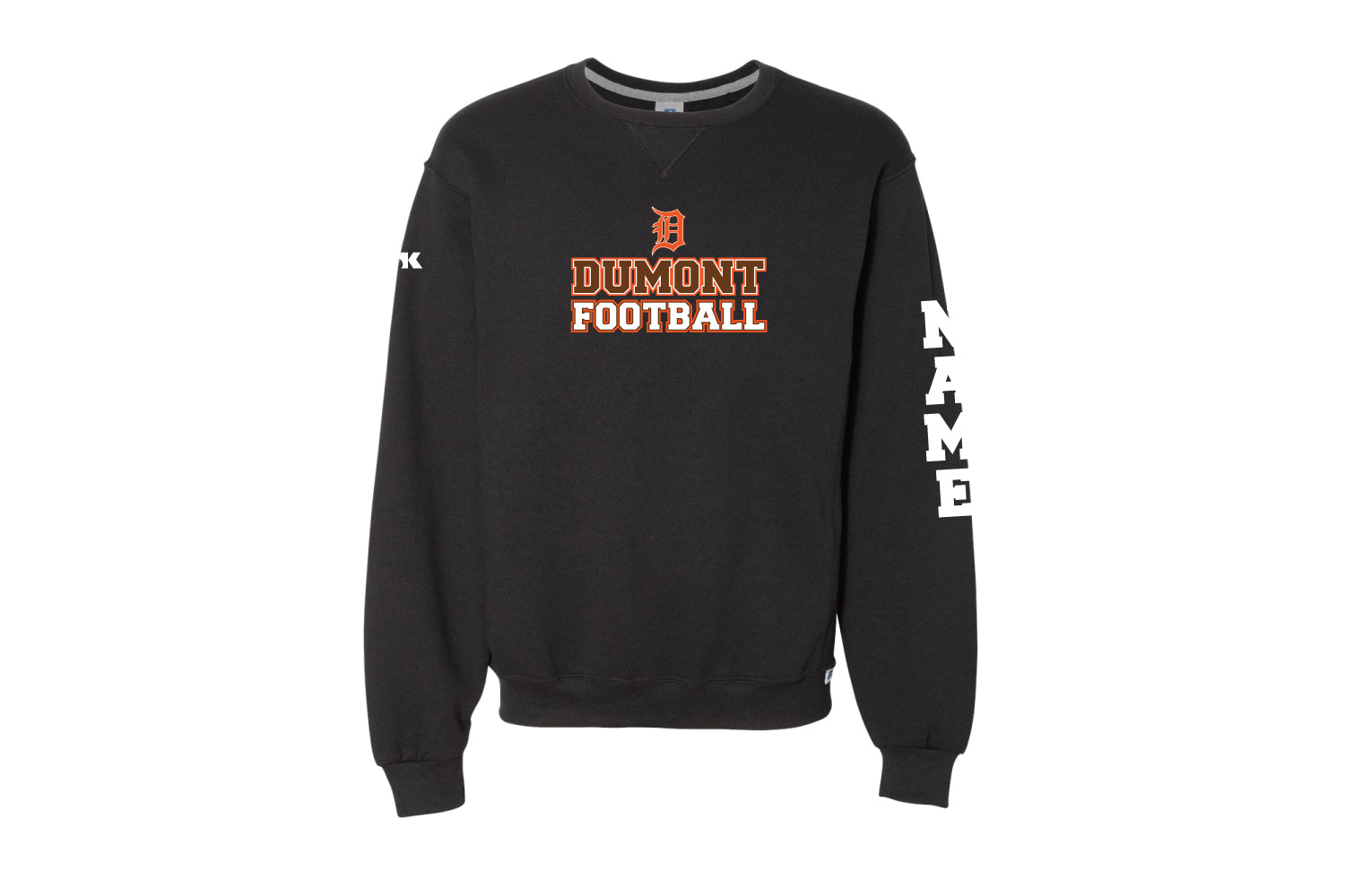Dumont Youth Football Cotton Crewneck Sweatshirt - Black