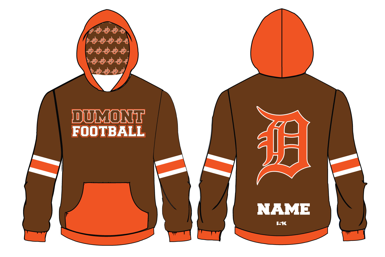 Dumont Youth Football Sublimated Hoodie