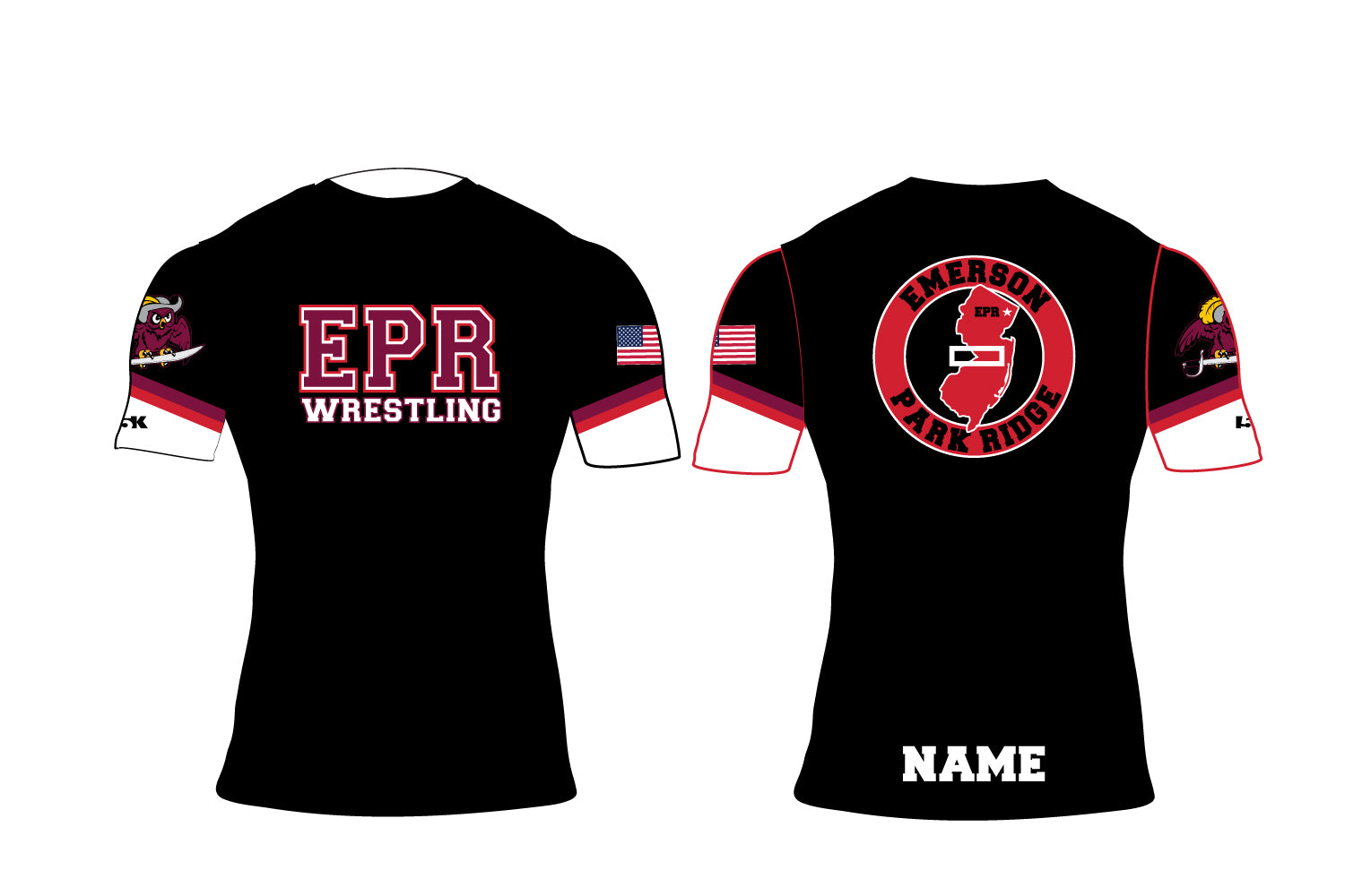 Emerson Park Ridge Wrestling Sublimated Compression Shirt