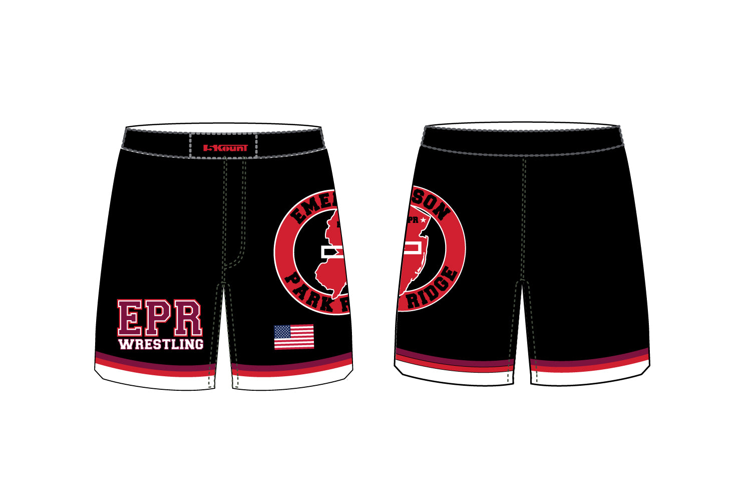 Emerson Park Ridge Wrestling Sublimated Fight Shorts