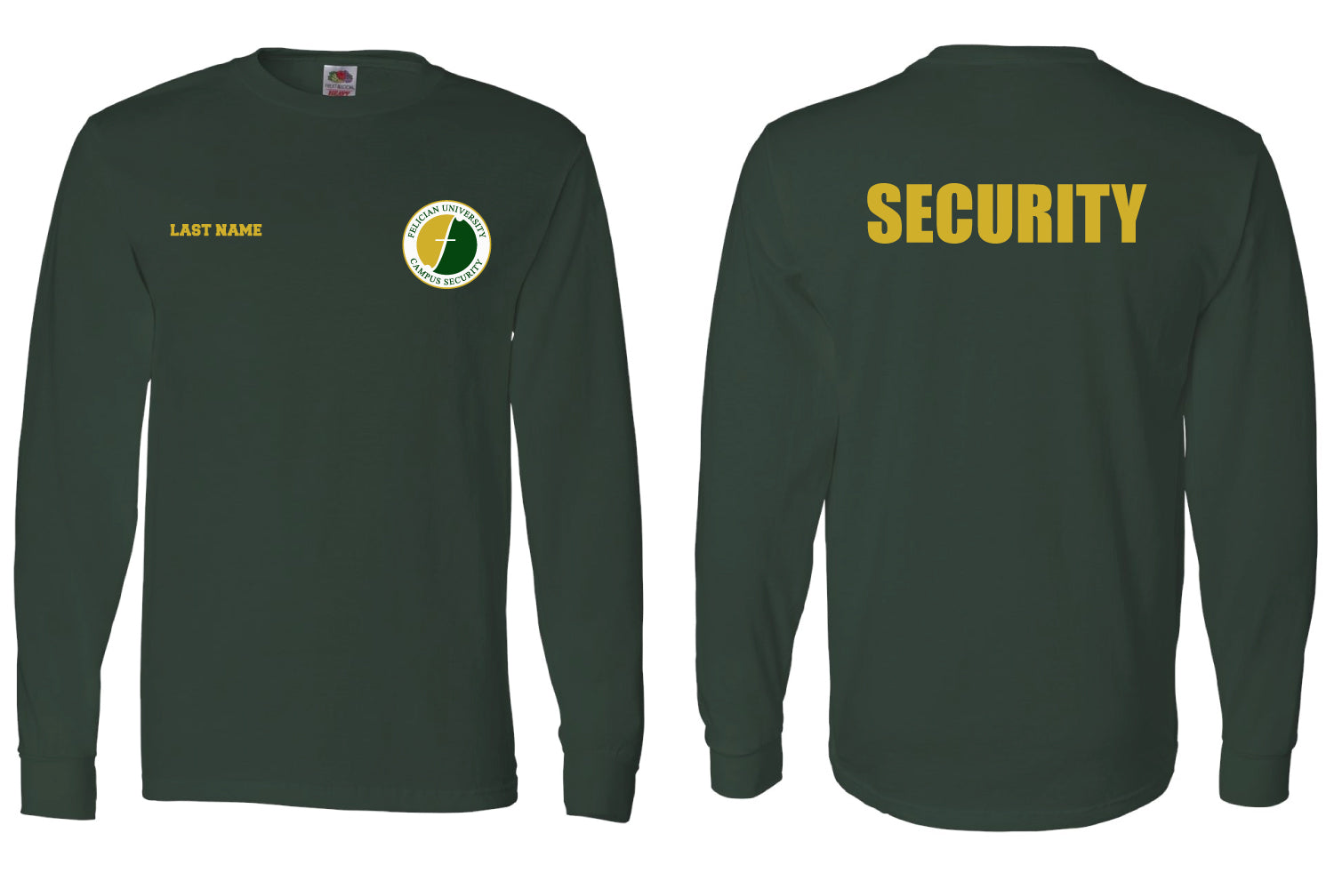 Felician University Long Sleeve Cotton Shirt - Forest Green - 5KounT
