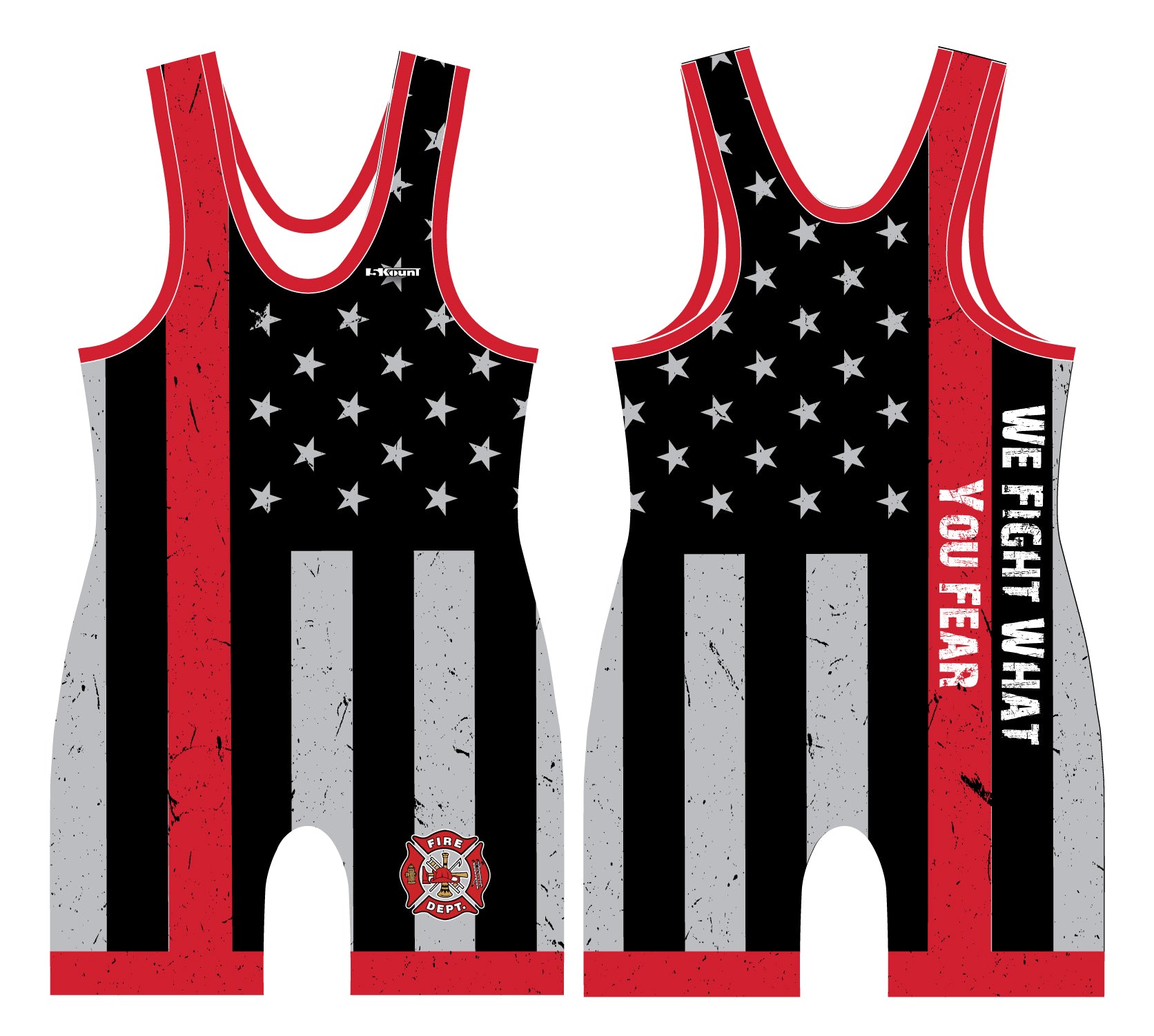 Fire Fighter Singlet We Fight What You Fear - 5KounT2018