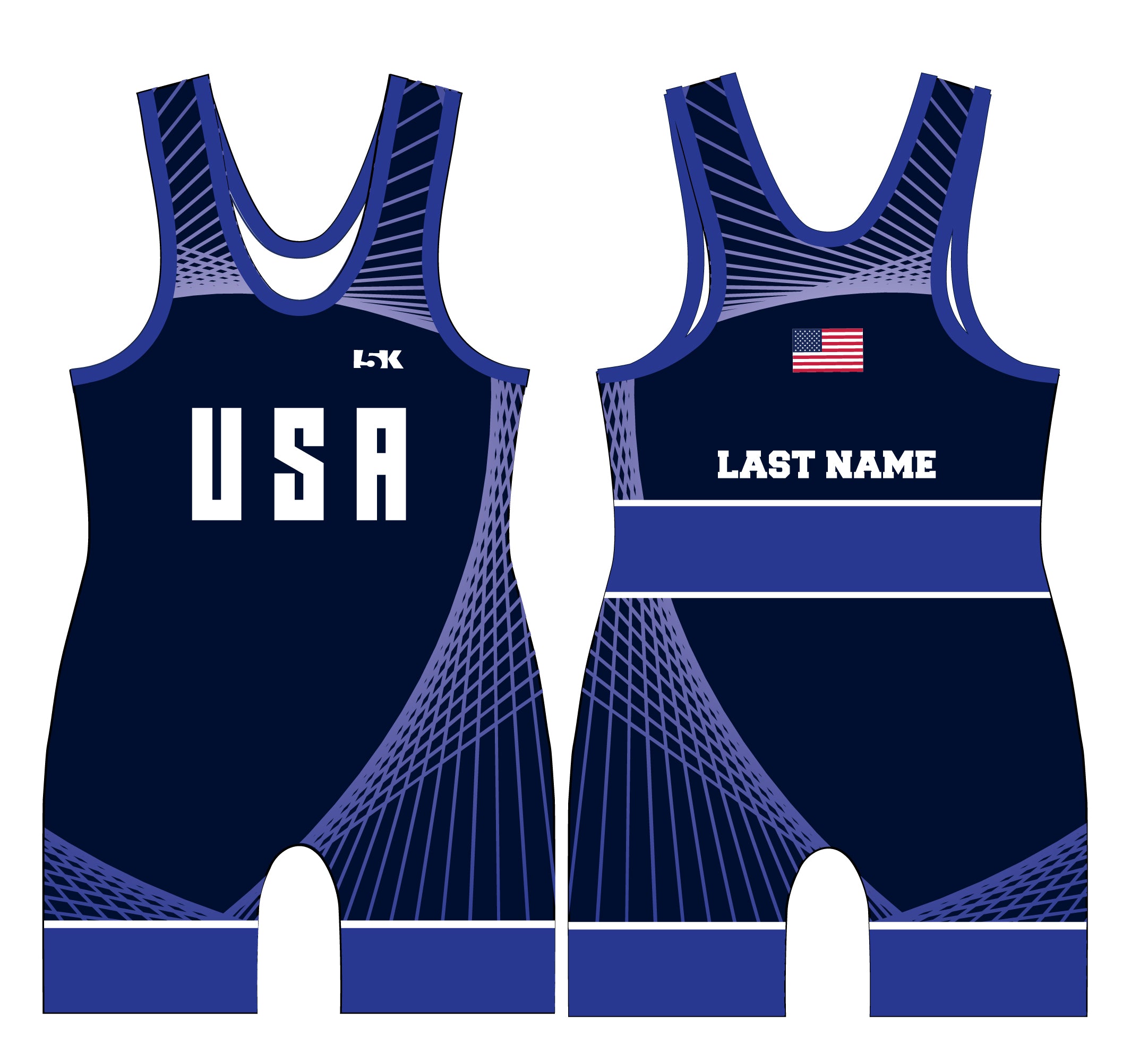 Freestyle Sublimated Men's Singlet - Blue - 5KounT2018