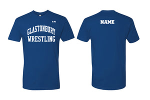 Glastonbury Wrestling Cotton Crew Tee - Royal Blue / Black - 5KounT