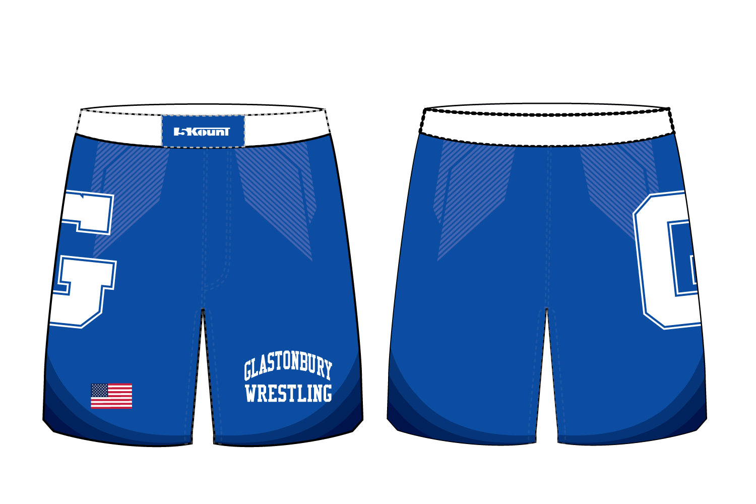 Glastonbury Wrestling Sublimated Fight Shorts - 5KounT