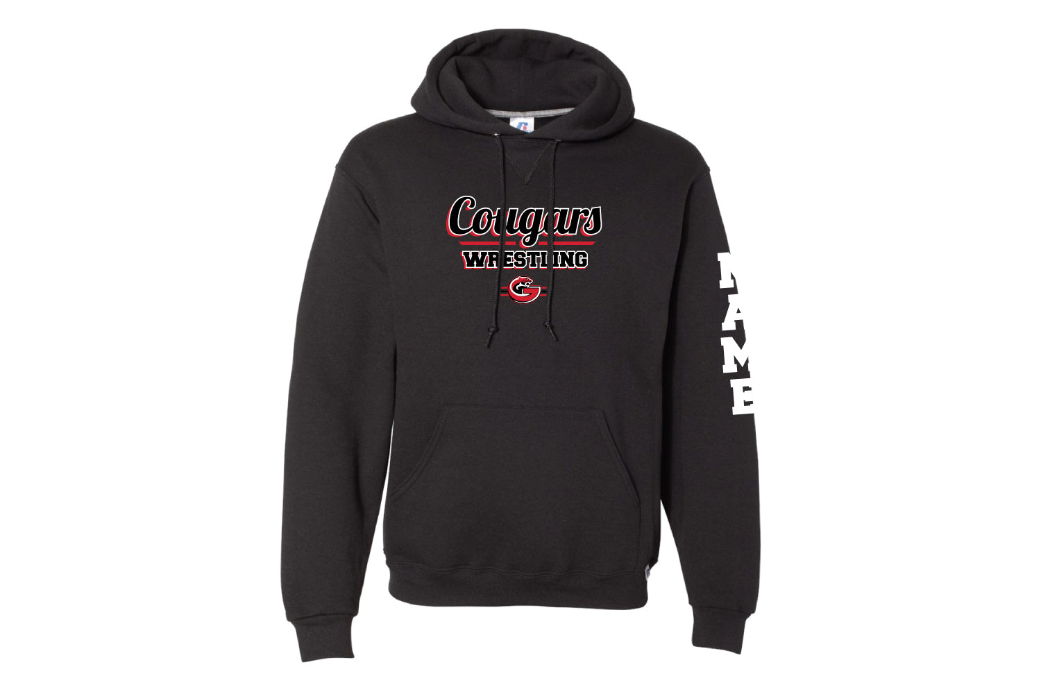 Goetz Cougars Wrestling Cotton Hoodie - Black