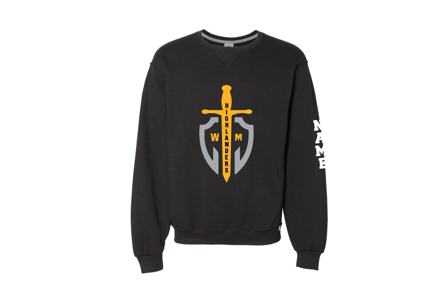 Highlanders Wrestling Club Cotton Crewneck Sweatshirt - Black
