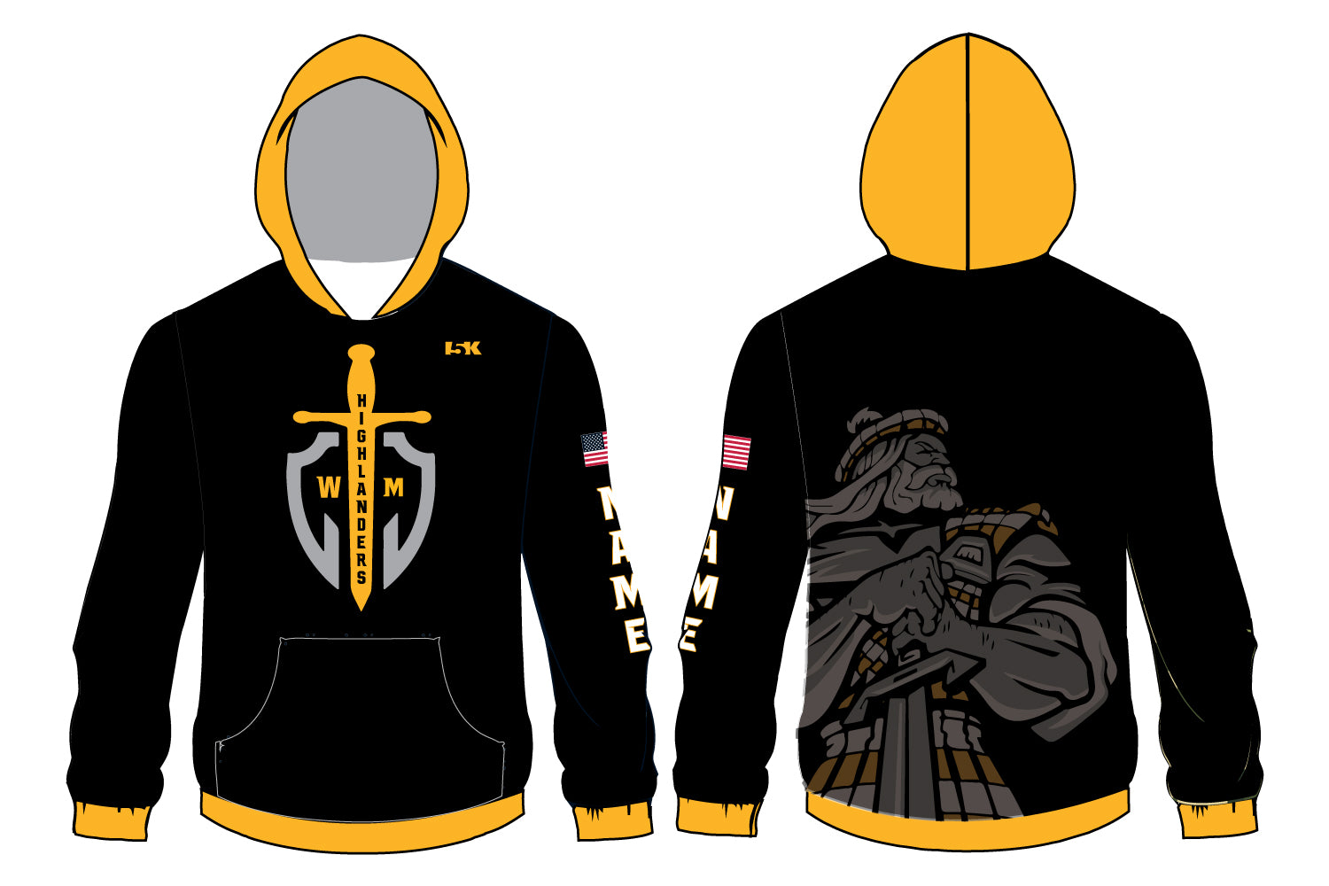 Highlanders Wrestling Club Sublimated Hoodie
