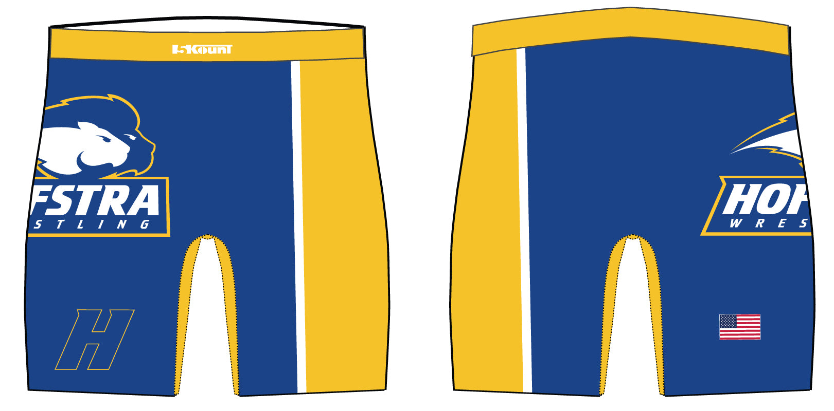 Hofstra Wrestling Sublimated Compression Shorts - 5KounT