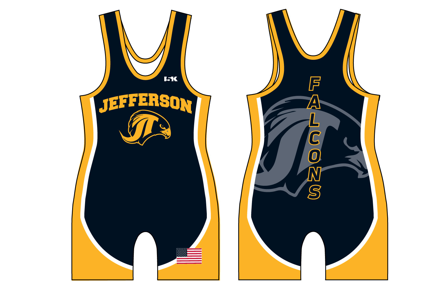Jefferson Falcons Wrestling Sublimated Men's Singlet