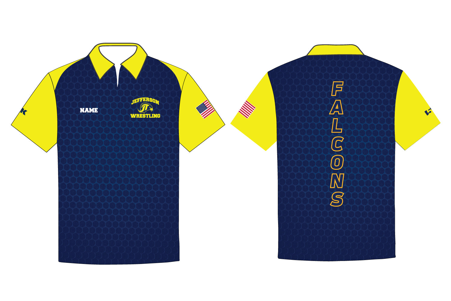 Jefferson Falcons New Sublimated Polo Shirt - 5KounT