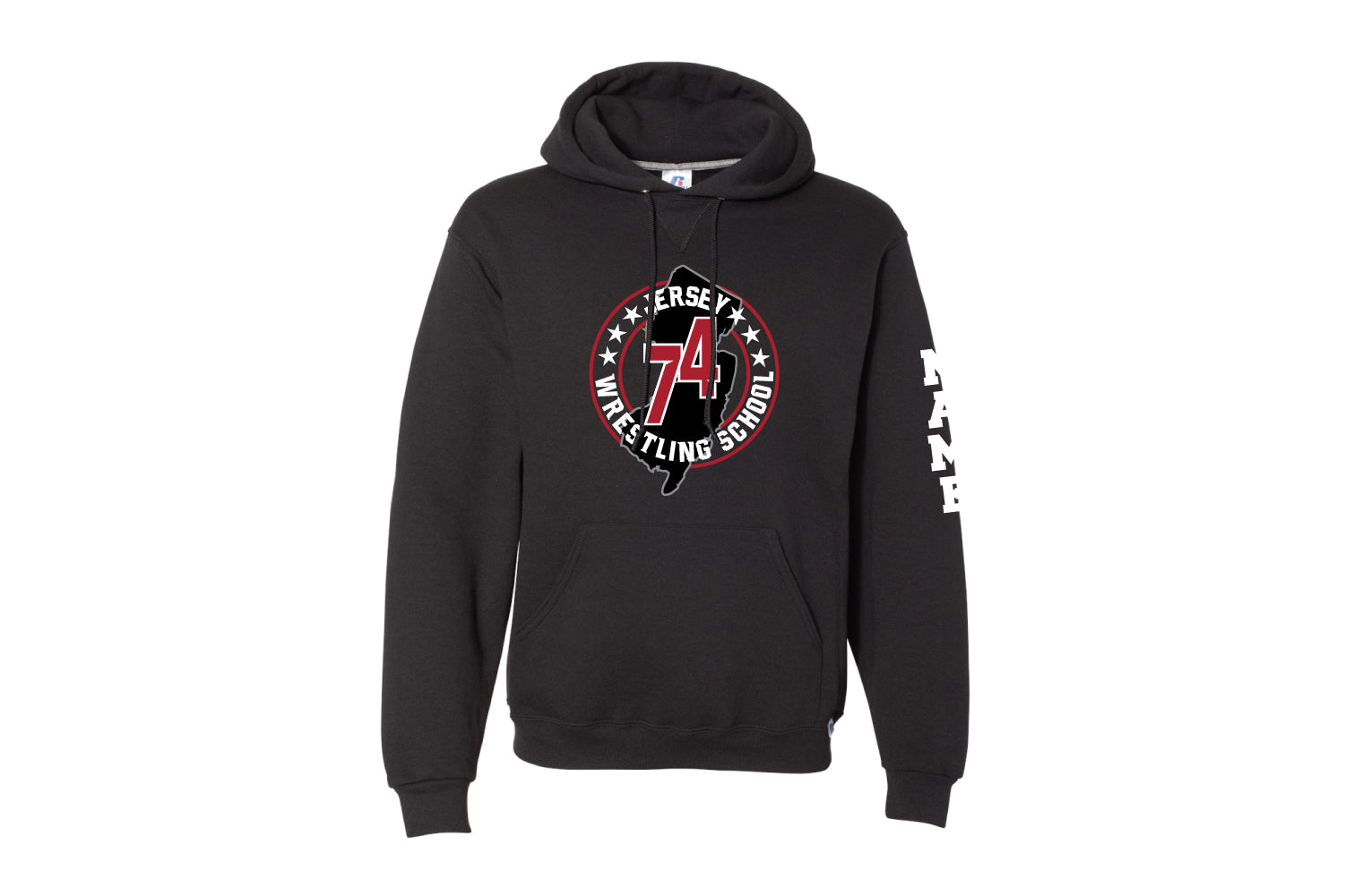 Jersey 74 Wrestling School Russell Athletic Cotton Hoodie - Black - 5KounT
