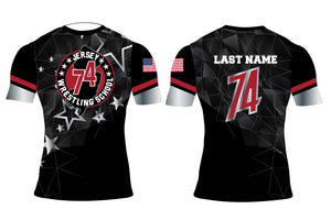 Jersey 74 Wrestling School Sublimated Compression Shirt - 5KounT