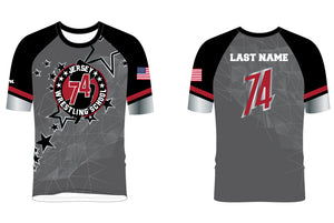 Jersey 74 Wrestling School Sublimated Fight Shirt - Gray - 5KounT