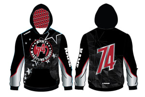 Jersey 74 Wrestling School Sublimated Hoodie - Black - 5KounT