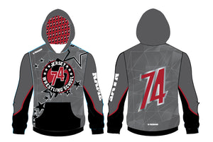 Jersey 74 Wrestling School Sublimated Hoodie - Gray - 5KounT