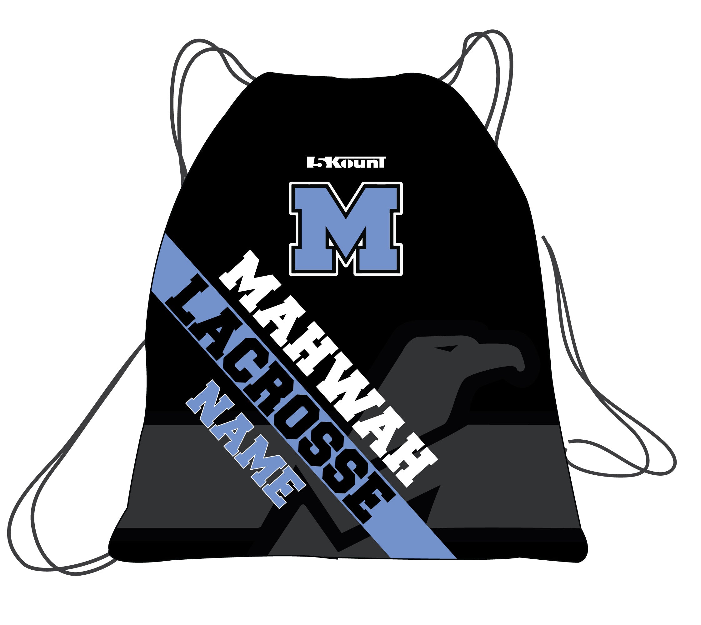 Mahwah Lacrosse Sublimated Drawstring Bag - 5KounT2018