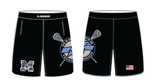 Mahwah Lacrosse Sublimated Practice Shorts - Black - 5KounT2018
