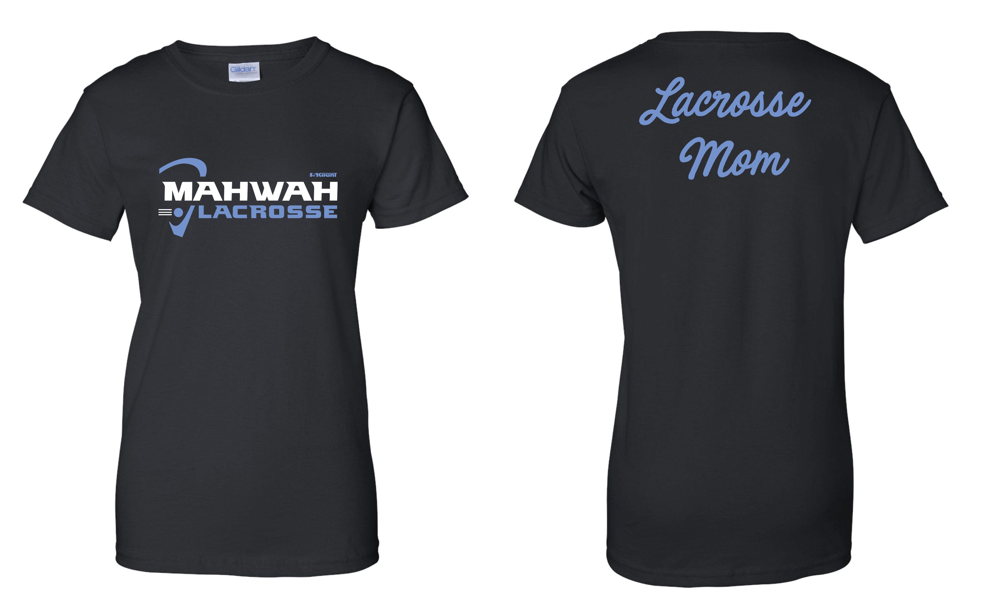 Mahwah Lacrosse Cotton Lacrosse Mom Tee - Black - 5KounT2018