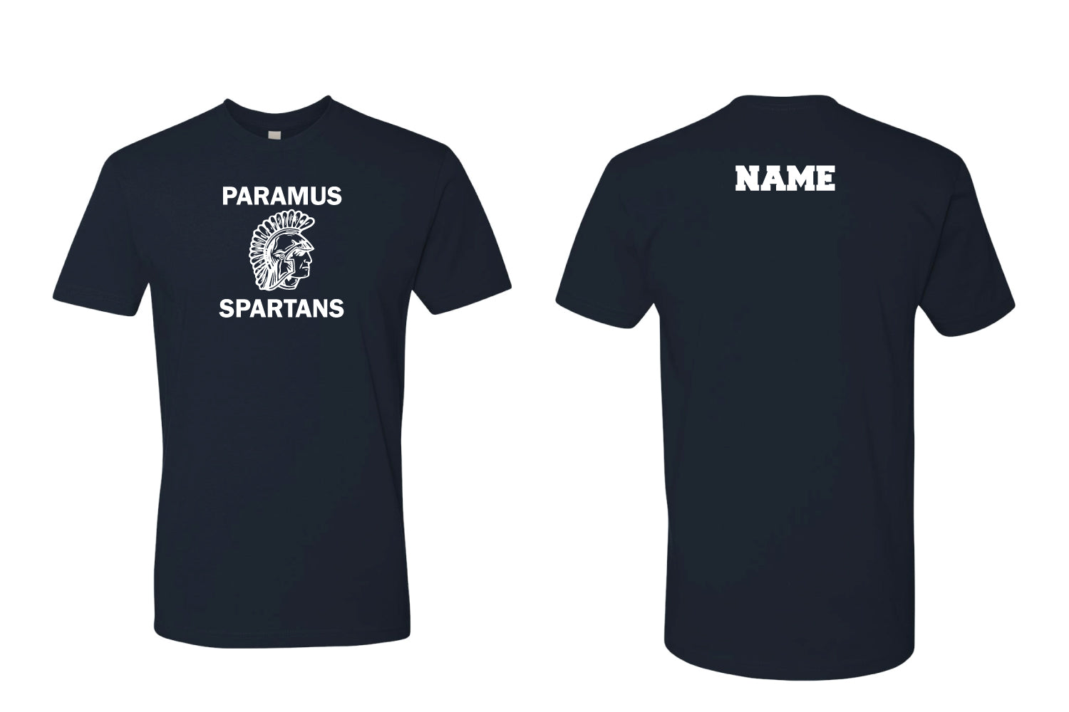 Paramus Spartans School Cotton Crew Tee - Navy