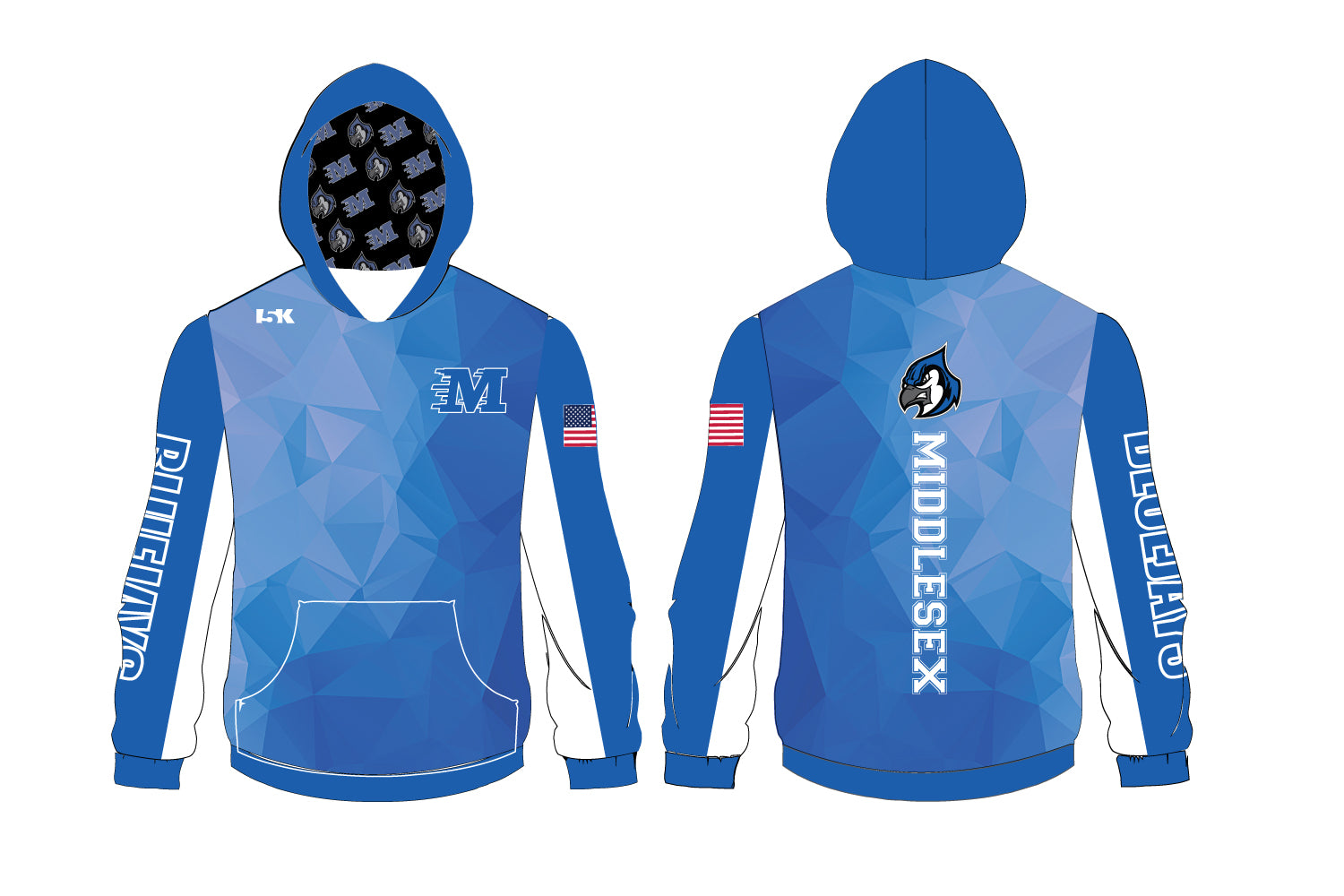 Middlesex Bluejays Athletics Sublimated Hoodie - 5KounT
