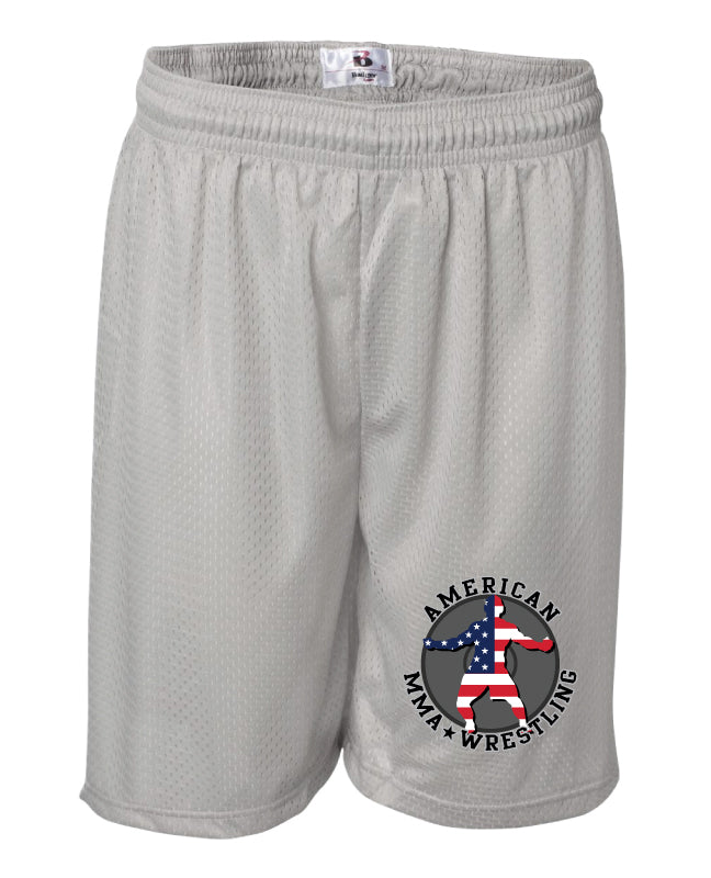 American MMA Wrestling Tech Shorts Navy/Gray - 5KounT2018