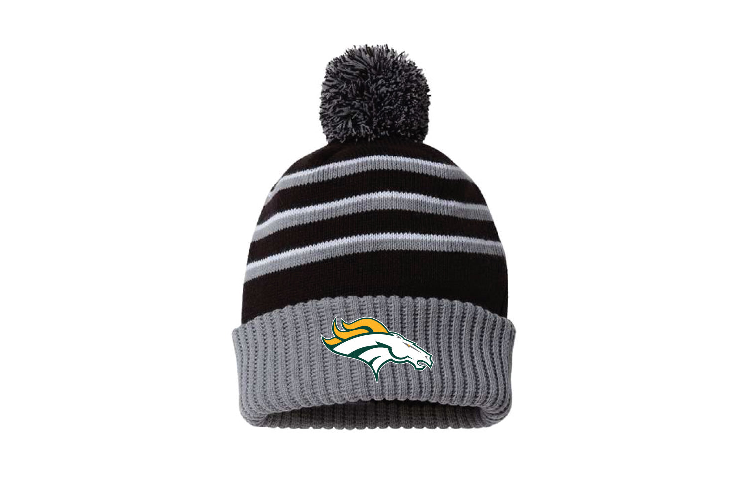 Montville Wrestling Pom Beanie - Black