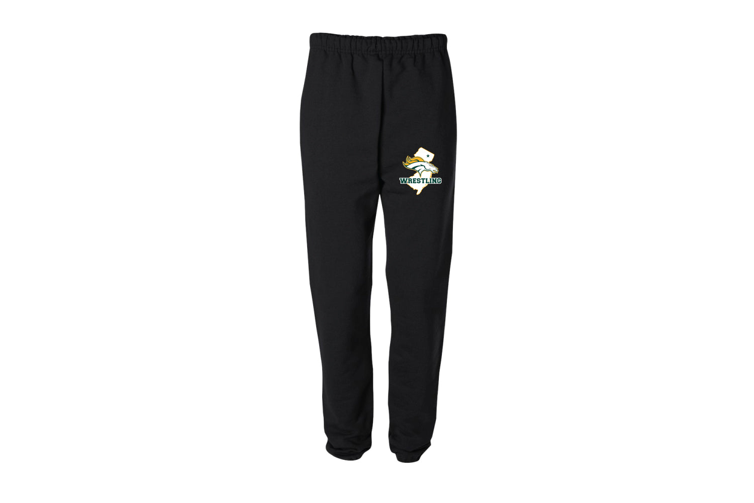 Montville Wrestling Cotton Sweatpants - Black