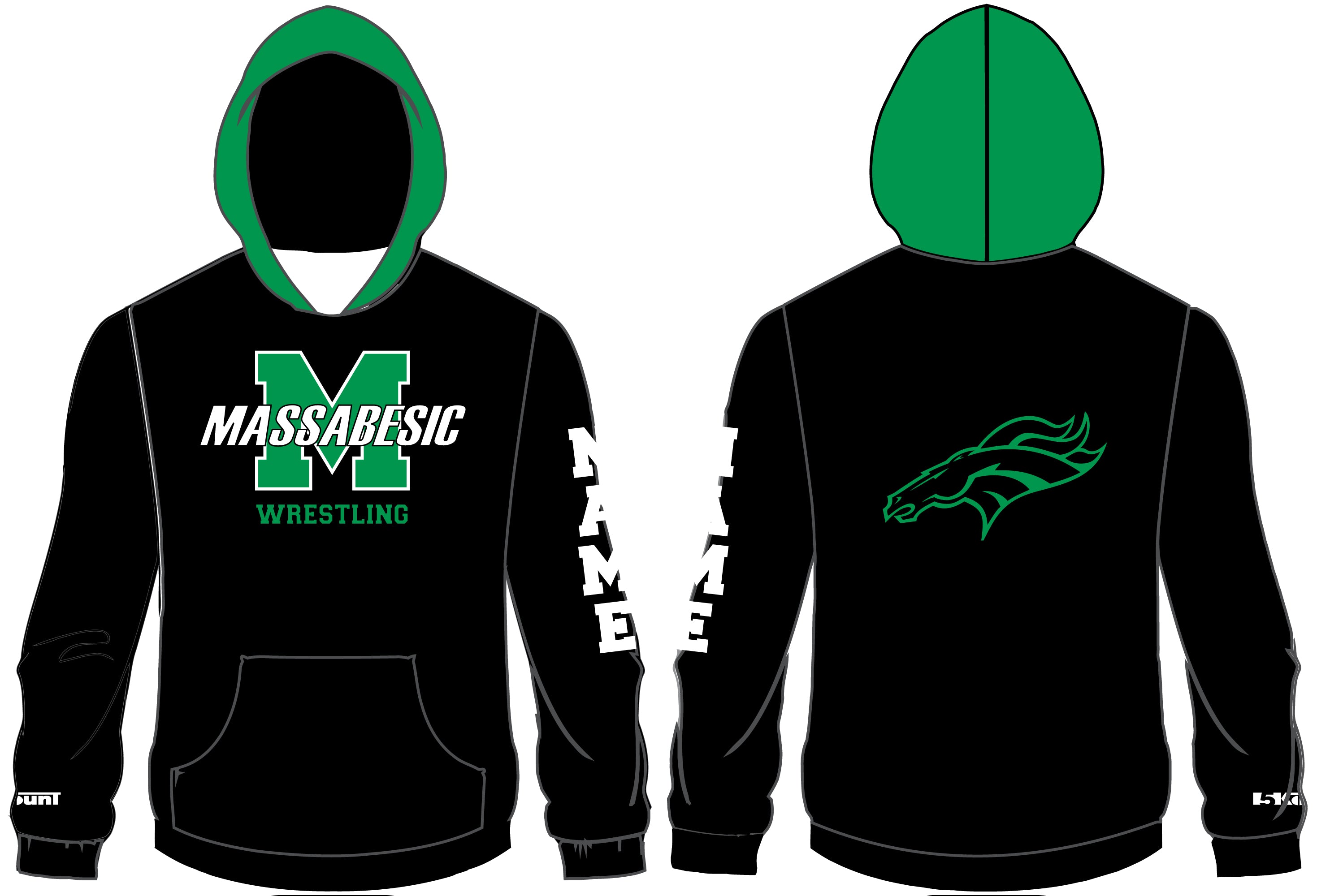 Massabesic Youth Wrestling Sublimated Hoodie - 5KounT