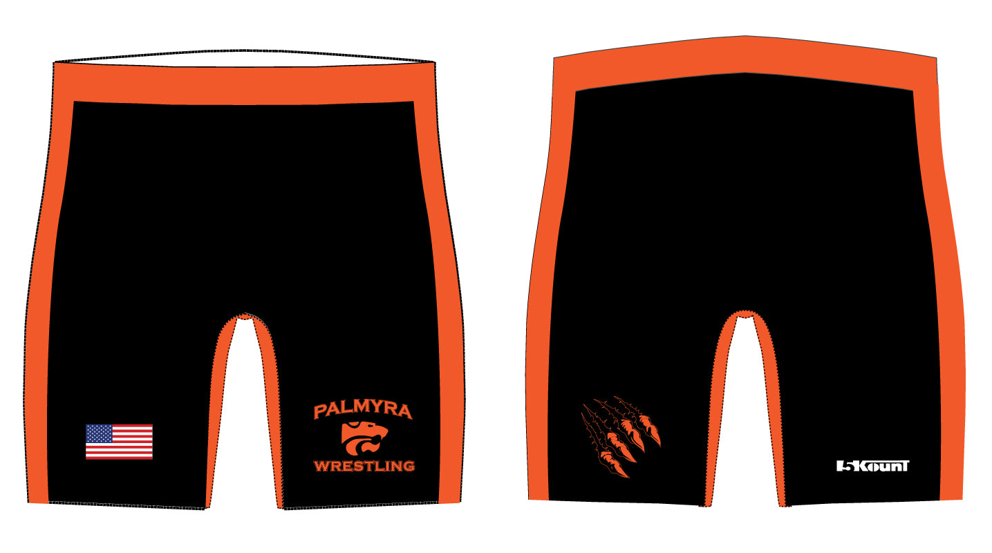 Palmyra Wrestling Sublimated Compression Shorts - 5KounT2018