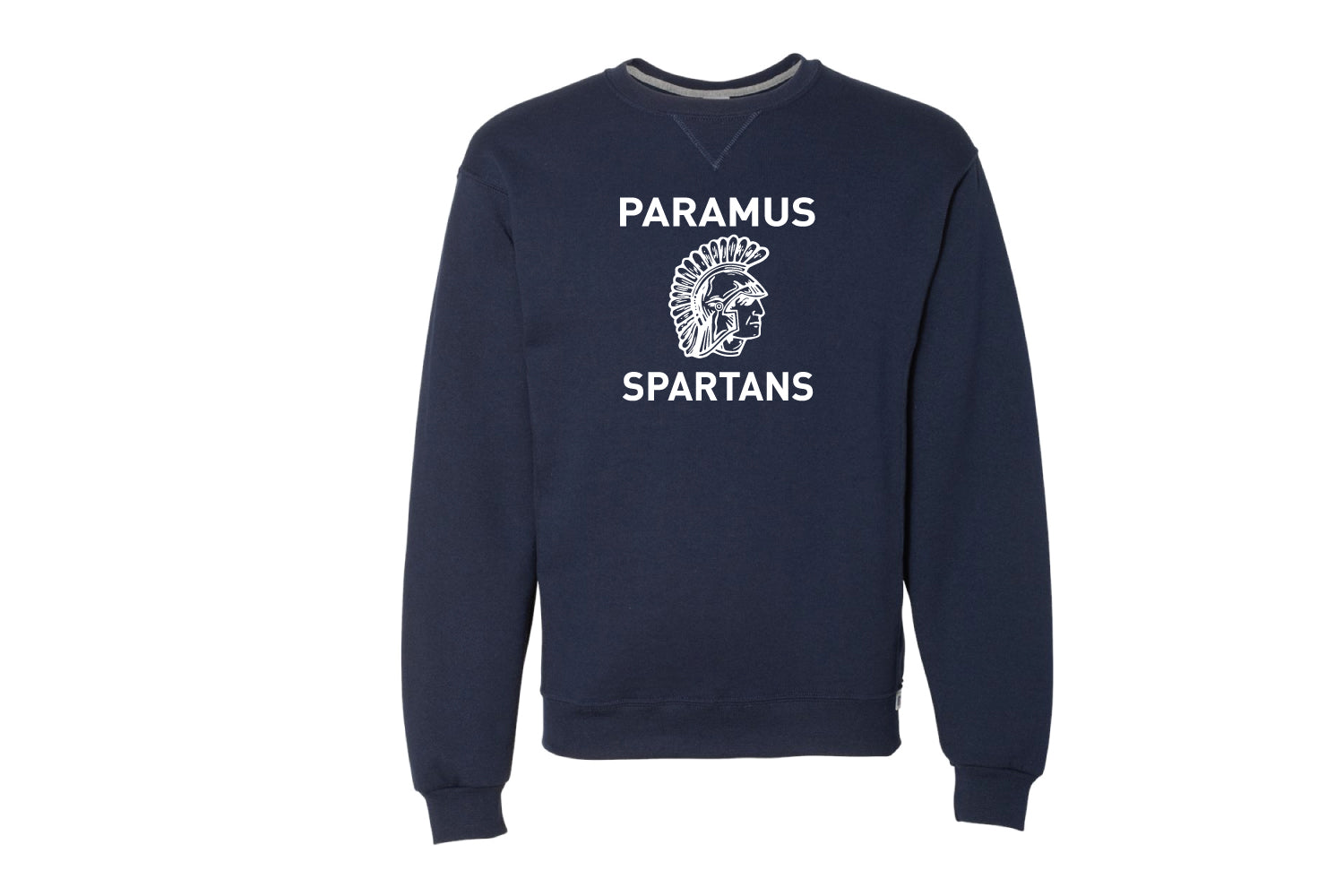 Paramus Spartans School Cotton Crewneck Sweatshirt - Navy