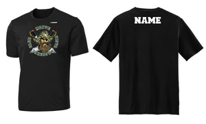 Monte Vista Takedown Club Wrestling Dryfit Performance Tee - Black/Silver - 5KounT2018