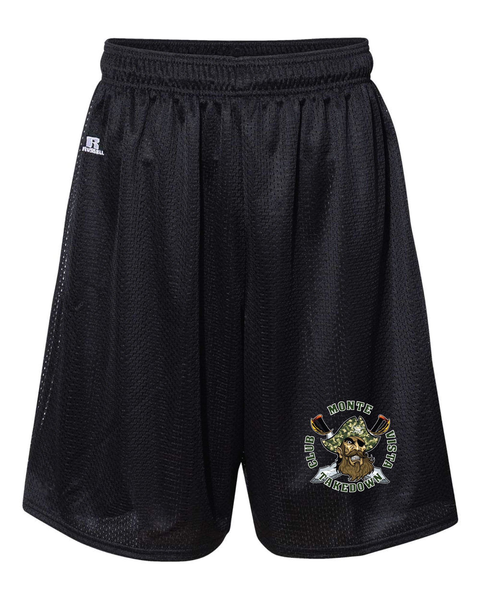 Monte Vista Takedown Club Wrestling Russell Athletic  Tech Shorts - Black - 5KounT2018