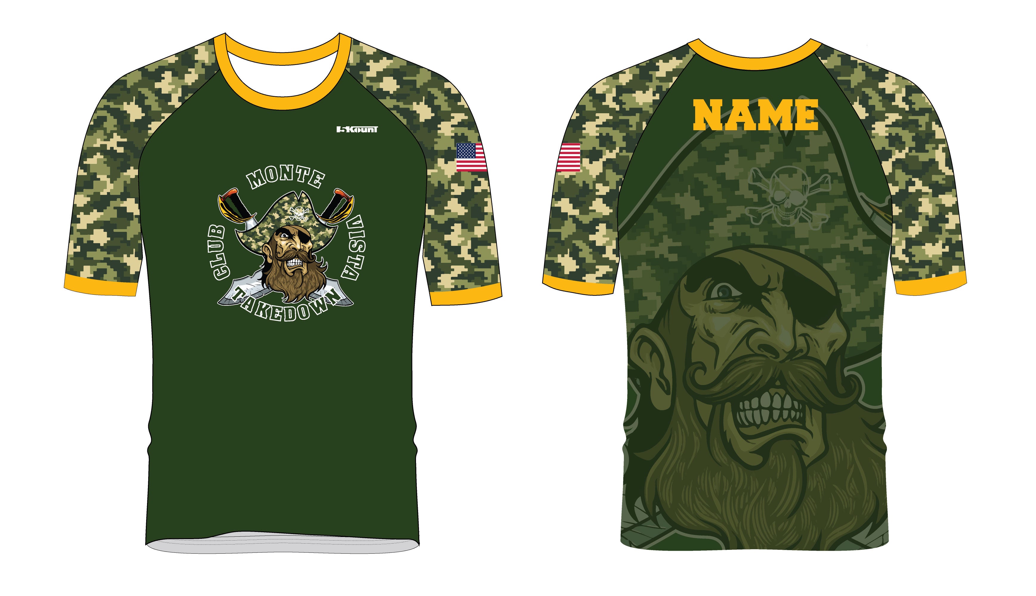 Monte Vista Takedown Club Wrestling Sublimated Fight Shirt - 5KounT2018