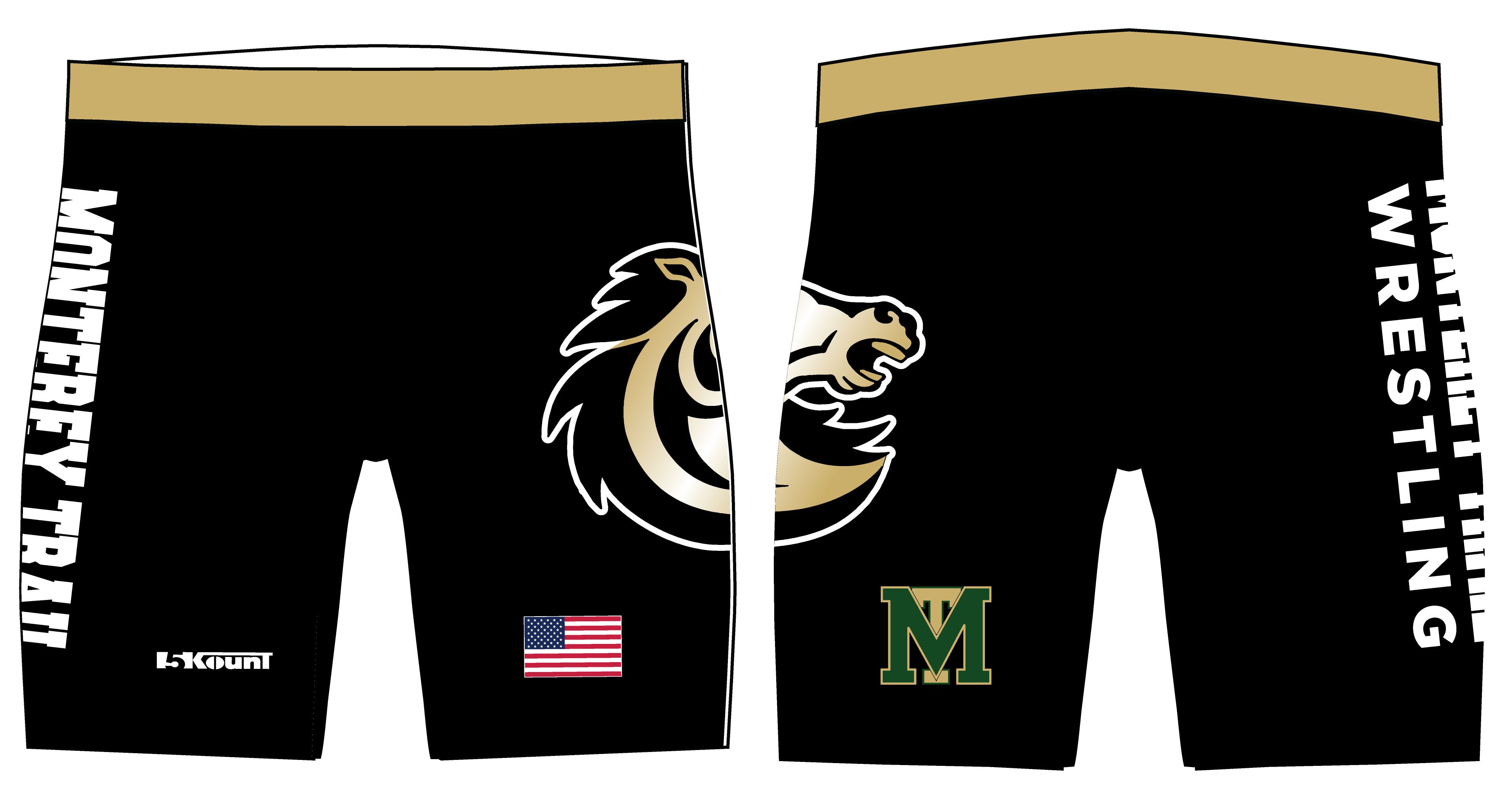 Monterey Trail Wrestling Sublimated Compression Shorts - 5KounT2018