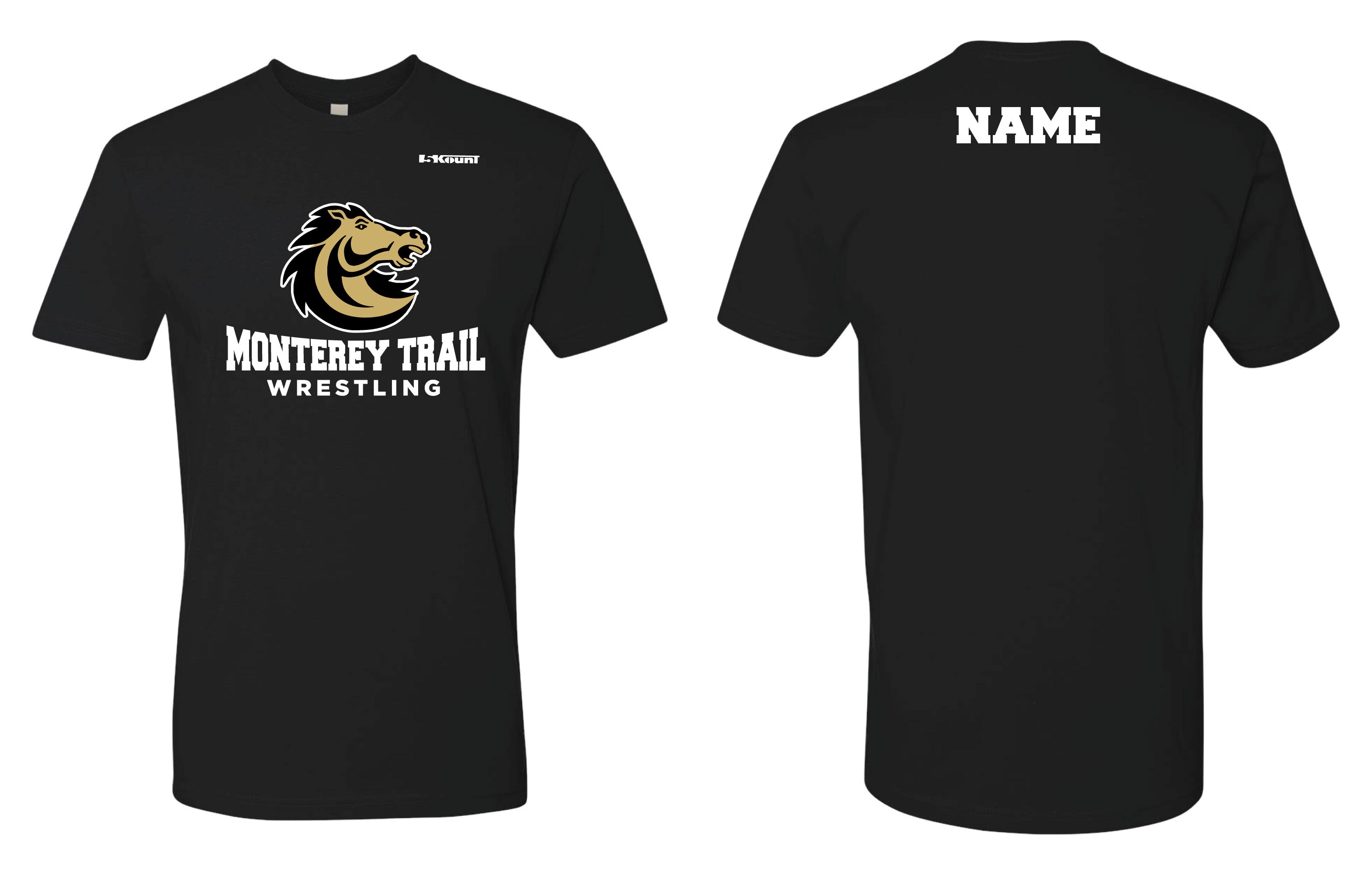 Monterey Trail Wrestling Cotton Crew Tee - Black - 5KounT2018