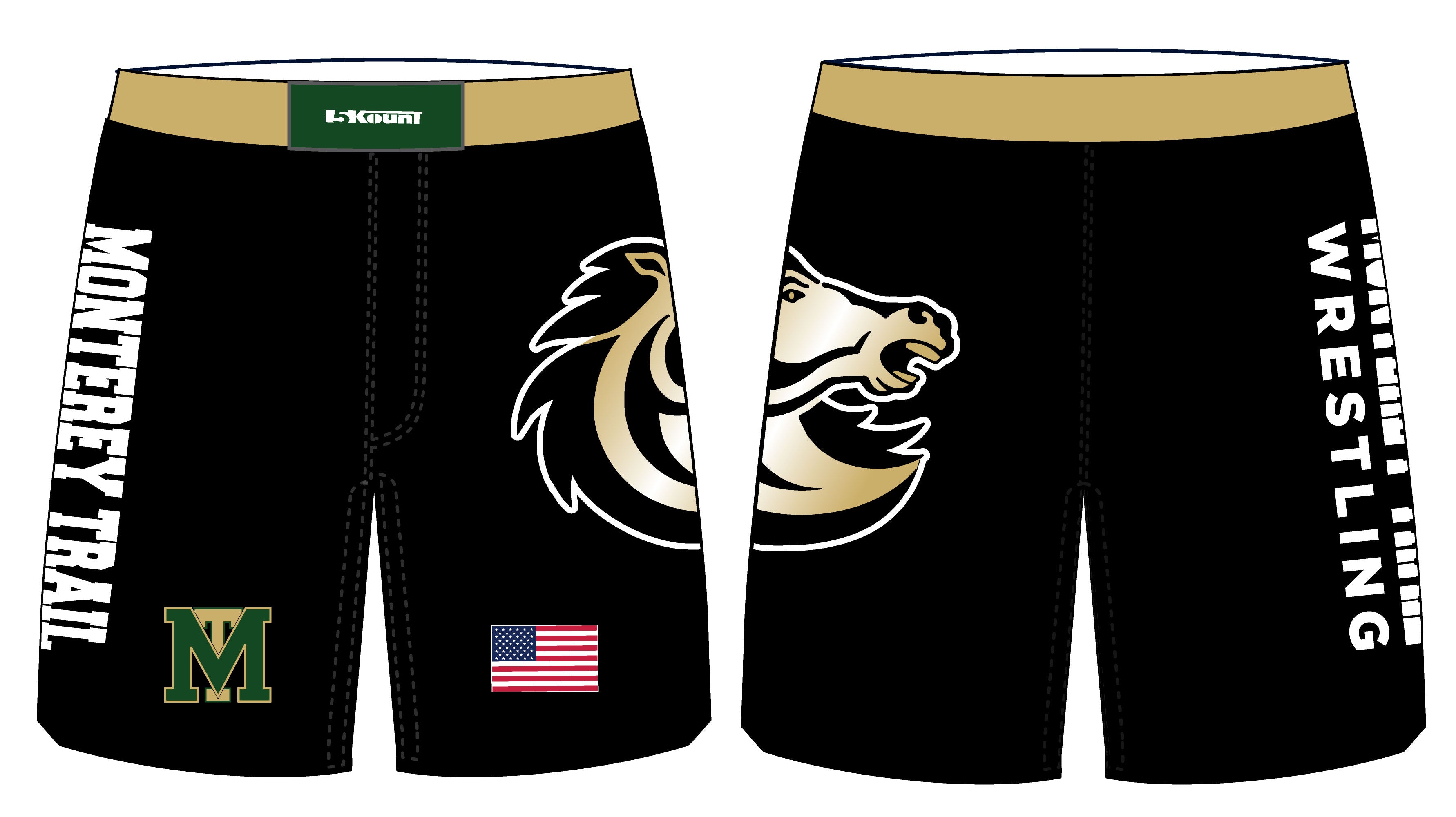 Monterey Trail Wrestling Sublimated Fight Shorts - 5KounT2018