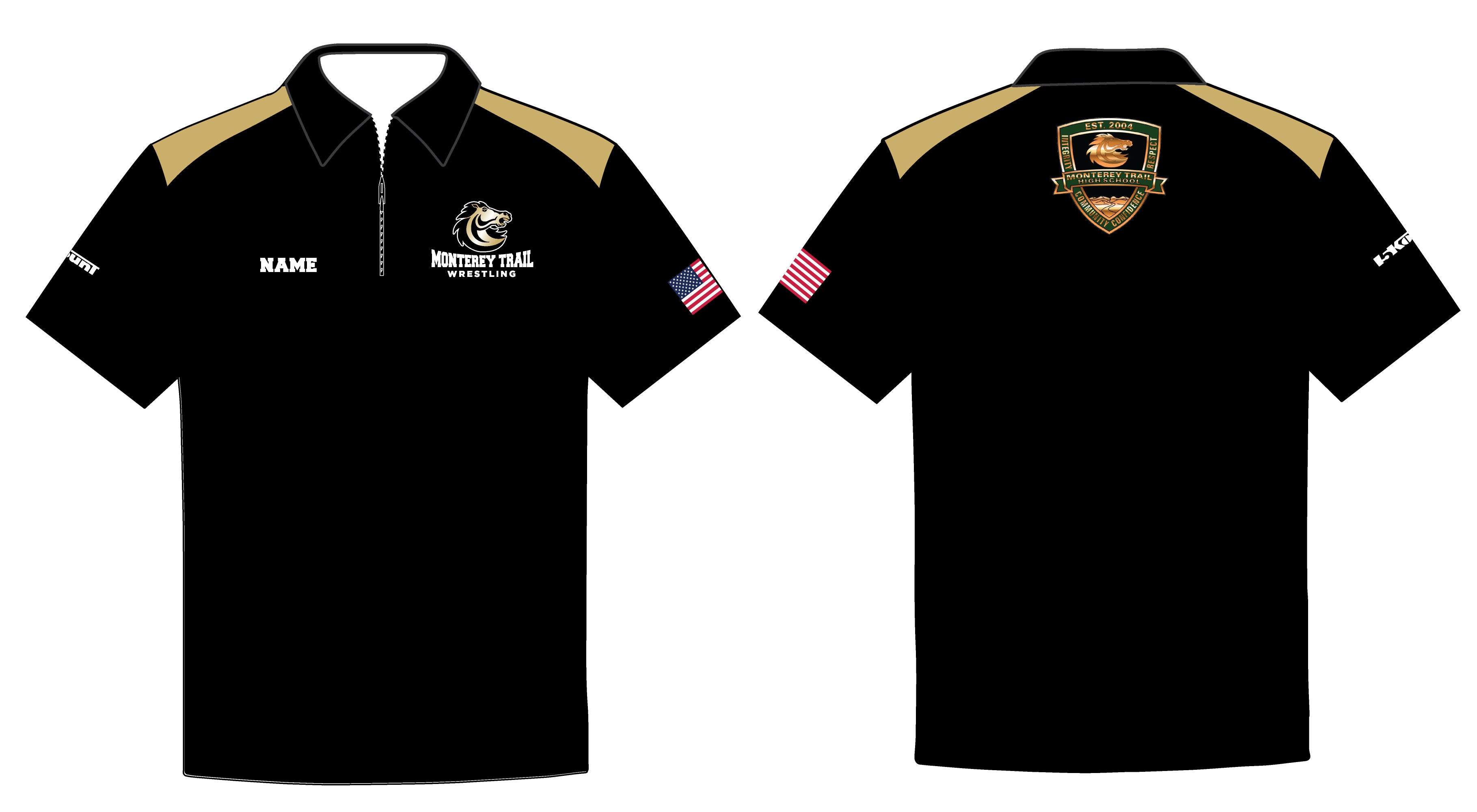 Monterey Trail Wrestling Sublimated Polo Shirt - 5KounT2018
