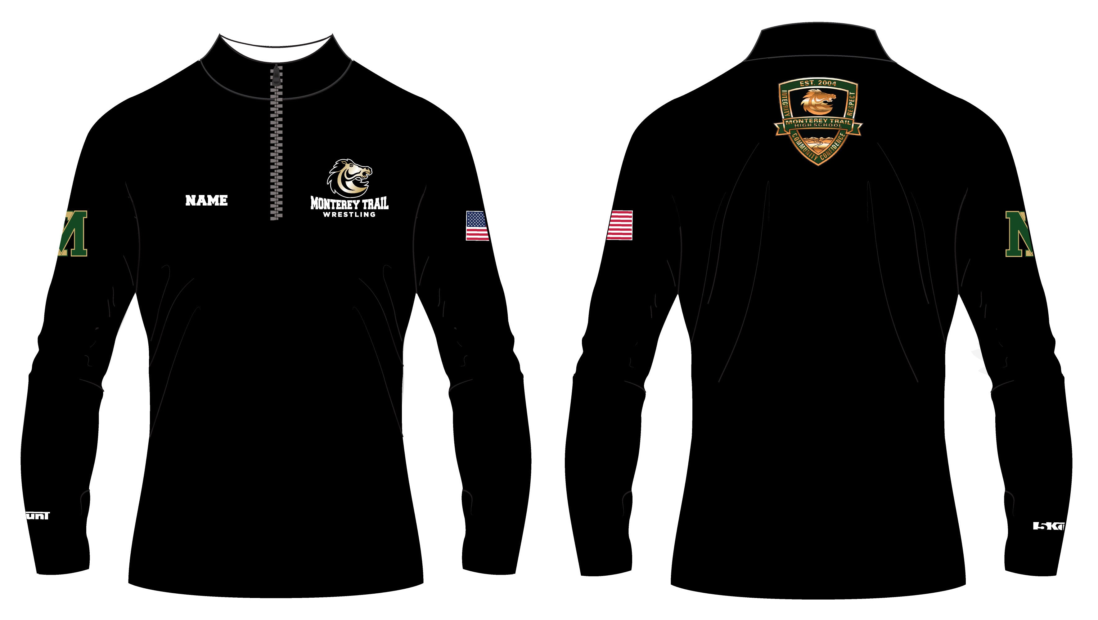 Monterey Trail Wrestling Sublimated Quarter Zip - 5KounT2018