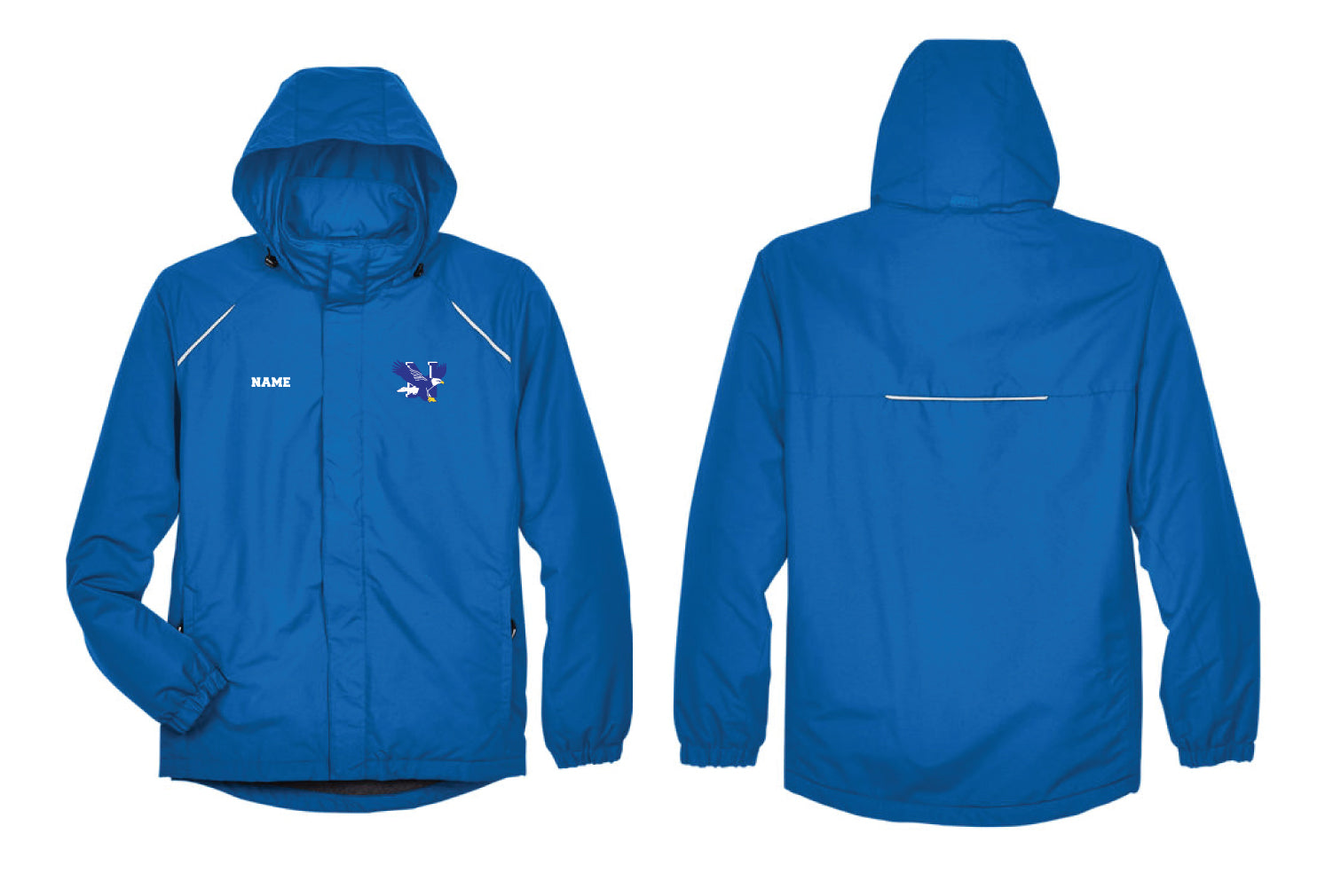 Nazareth Wrestling Men's Hooded Rain Jacket - Royal