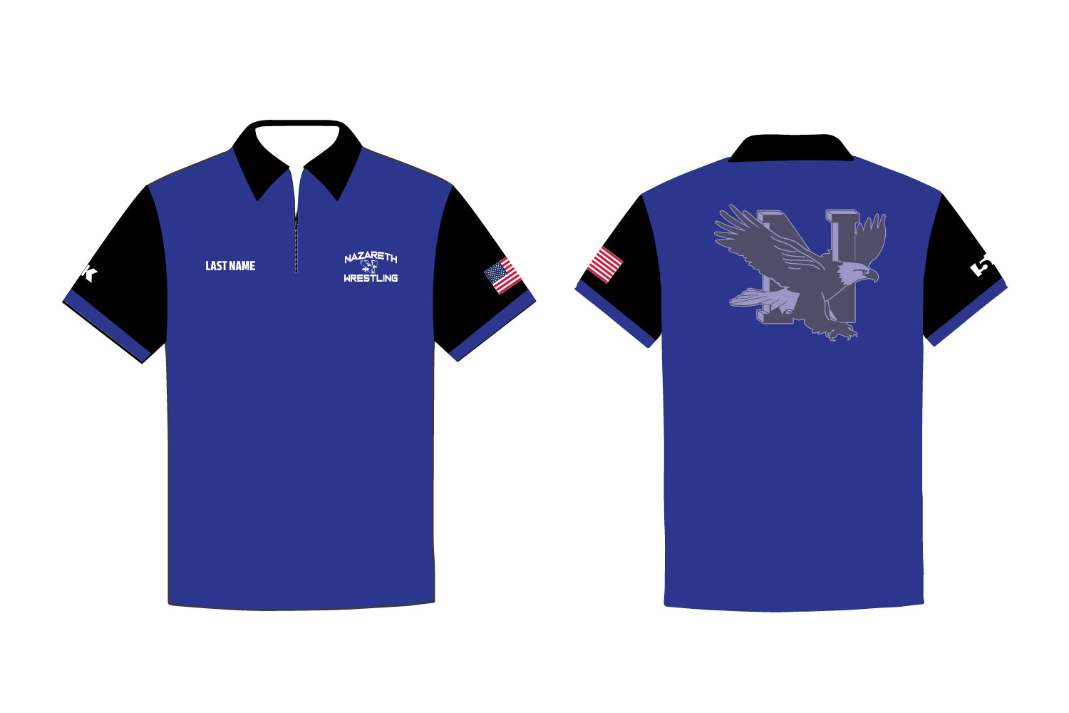 Nazareth Wrestling Sublimated Polo Shirt