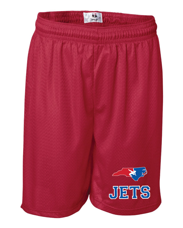 NC Jets Wrestling Tech Shorts - Red - 5KounT2018