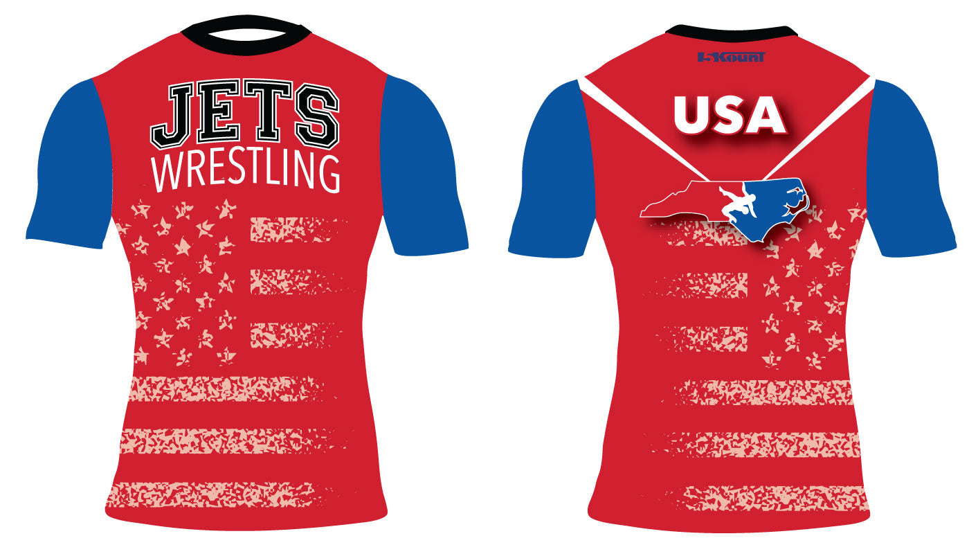 NC Jets Wrestling Sublimated Compression Shirt - 5KounT