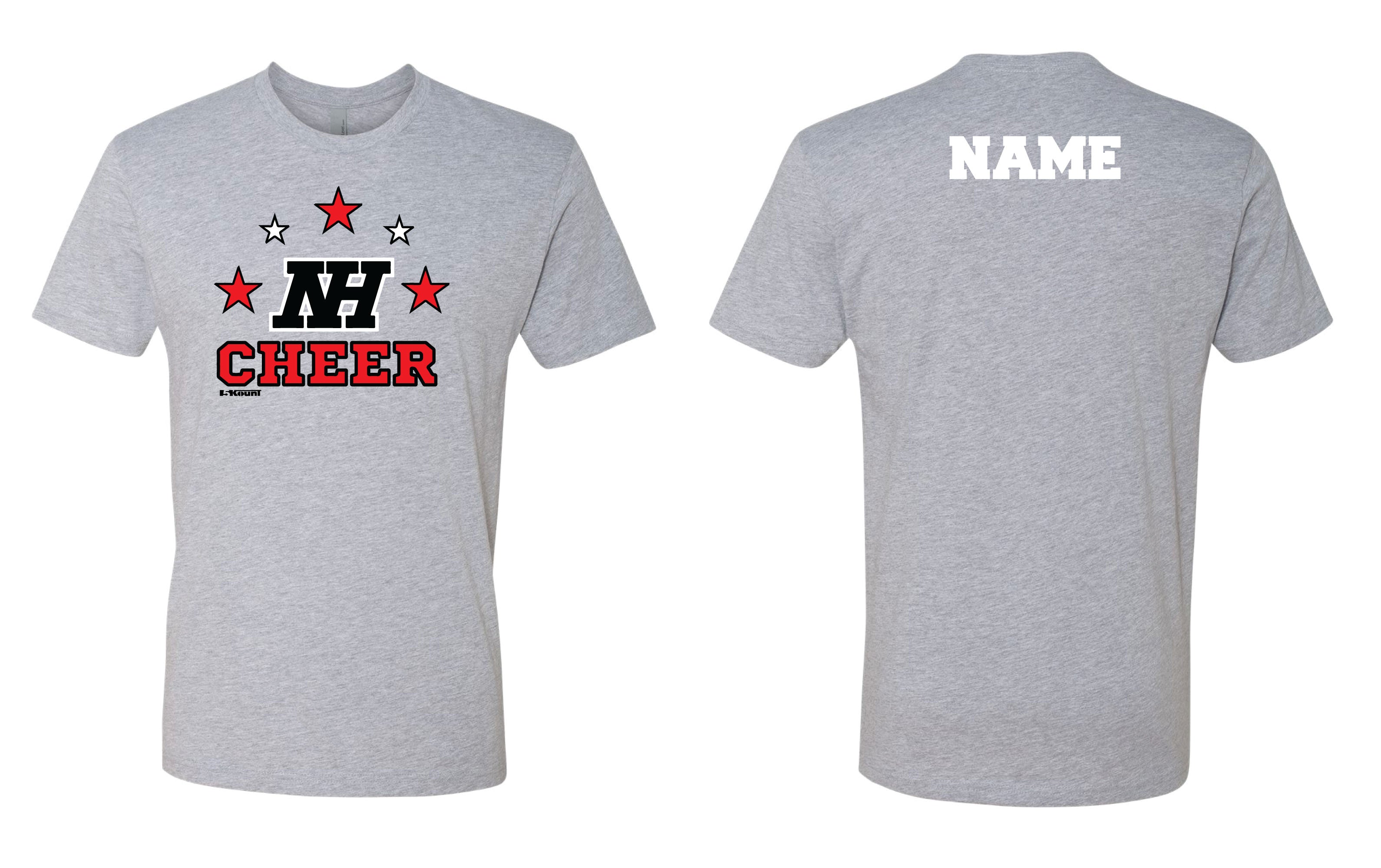 Highlands Cheer Cotton Crew Tee Design 1 - Gray - 5KounT2018
