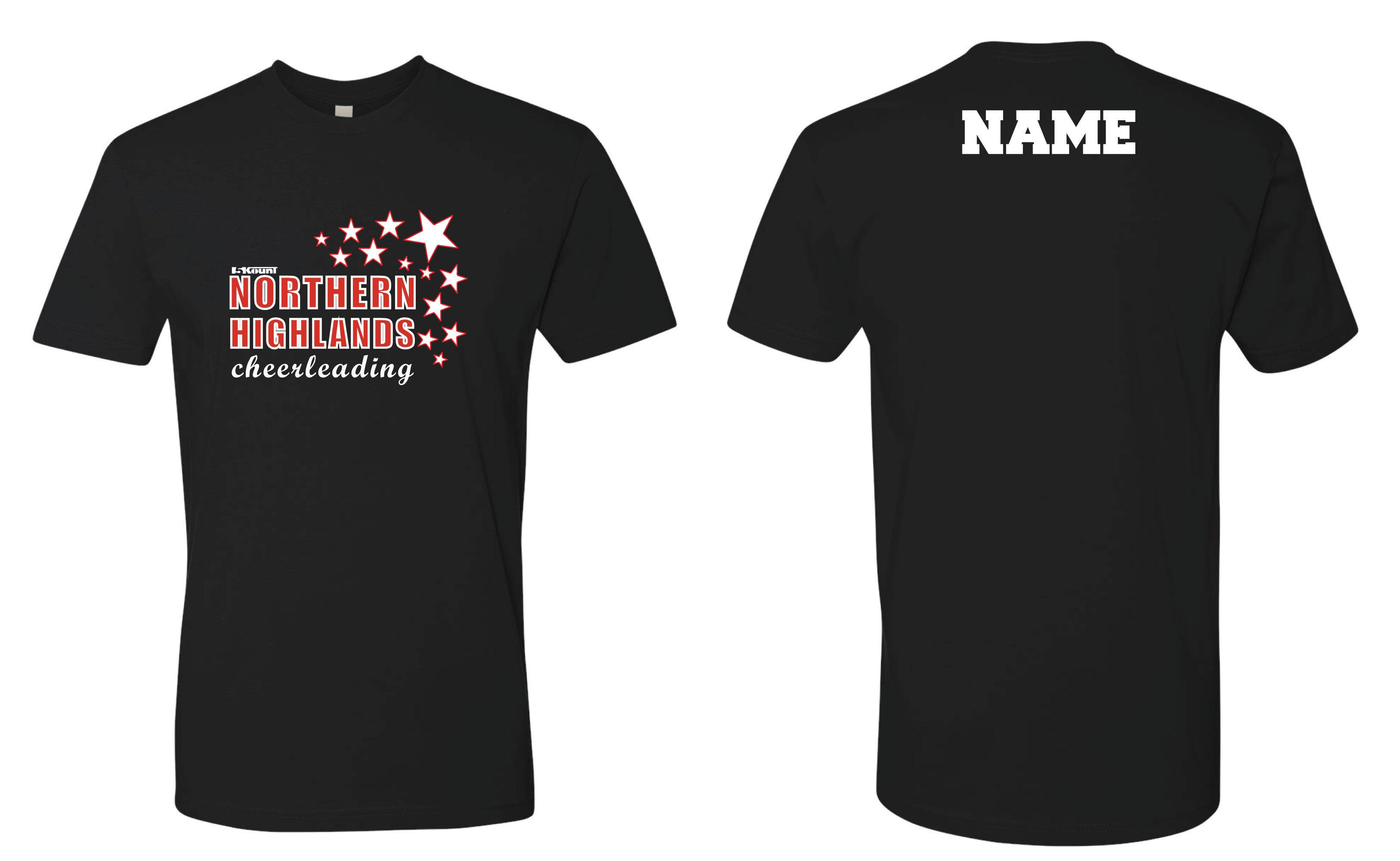 Highlands Cheer Cotton Crew Tee Design 2 - Black - 5KounT2018